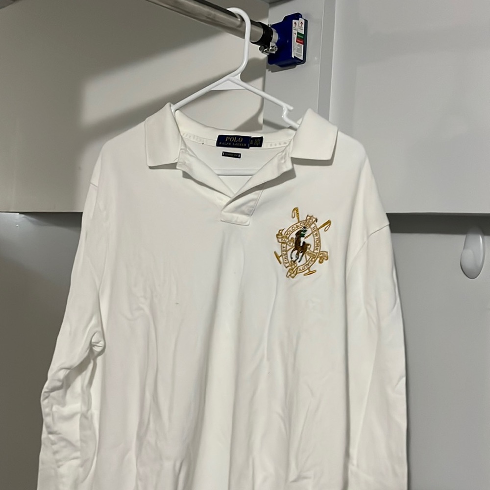 Customized gold and white Ralph Lauren long sleeve